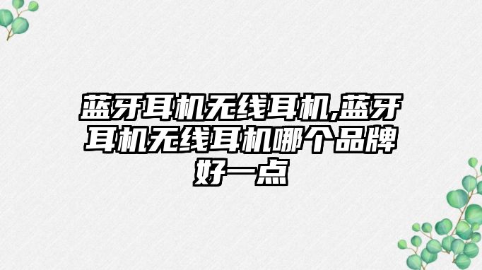 藍(lán)牙耳機(jī)無(wú)線耳機(jī),藍(lán)牙耳機(jī)無(wú)線耳機(jī)哪個(gè)品牌好一點(diǎn)