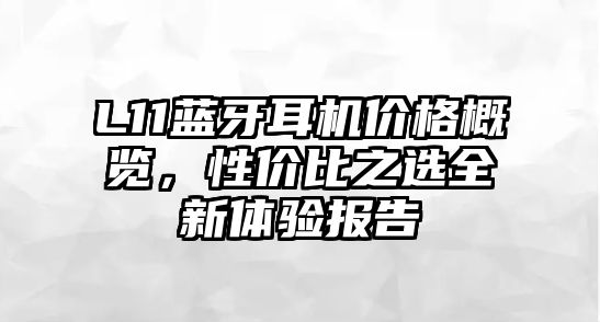 L11藍(lán)牙耳機(jī)價(jià)格概覽，性價(jià)比之選全新體驗(yàn)報(bào)告