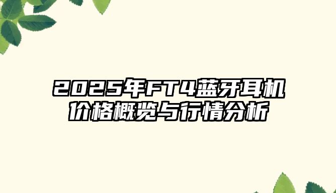 2025年FT4藍(lán)牙耳機(jī)價(jià)格概覽與行情分析